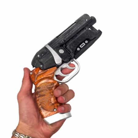 Dive into the Blade Runner universe with our handcrafted Dekard's Blaster replica. A fusion of artistry and cinema, this prop is a must-have for every collector.