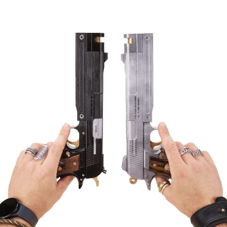 Ebony and Ivory pistols prop replica from Devil May Cry by Blasters4Masters