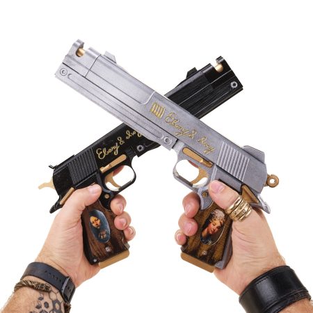 Ebony and Ivory pistols prop replica from Devil May Cry by Blasters4Masters