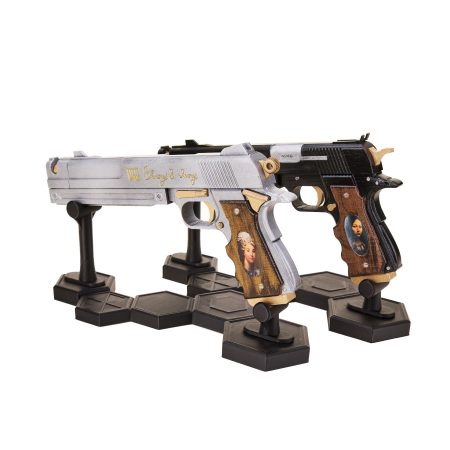 Ebony and Ivory pistols prop replica from Devil May Cry by Blasters4Masters