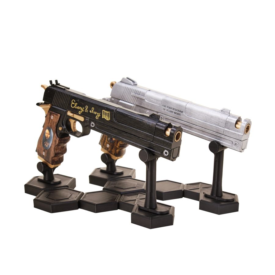 Ebony and Ivory pistols prop replica from Devil May Cry by Blasters4Masters