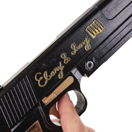 Ebony and Ivory pistols prop replica from Devil May Cry by Blasters4Masters