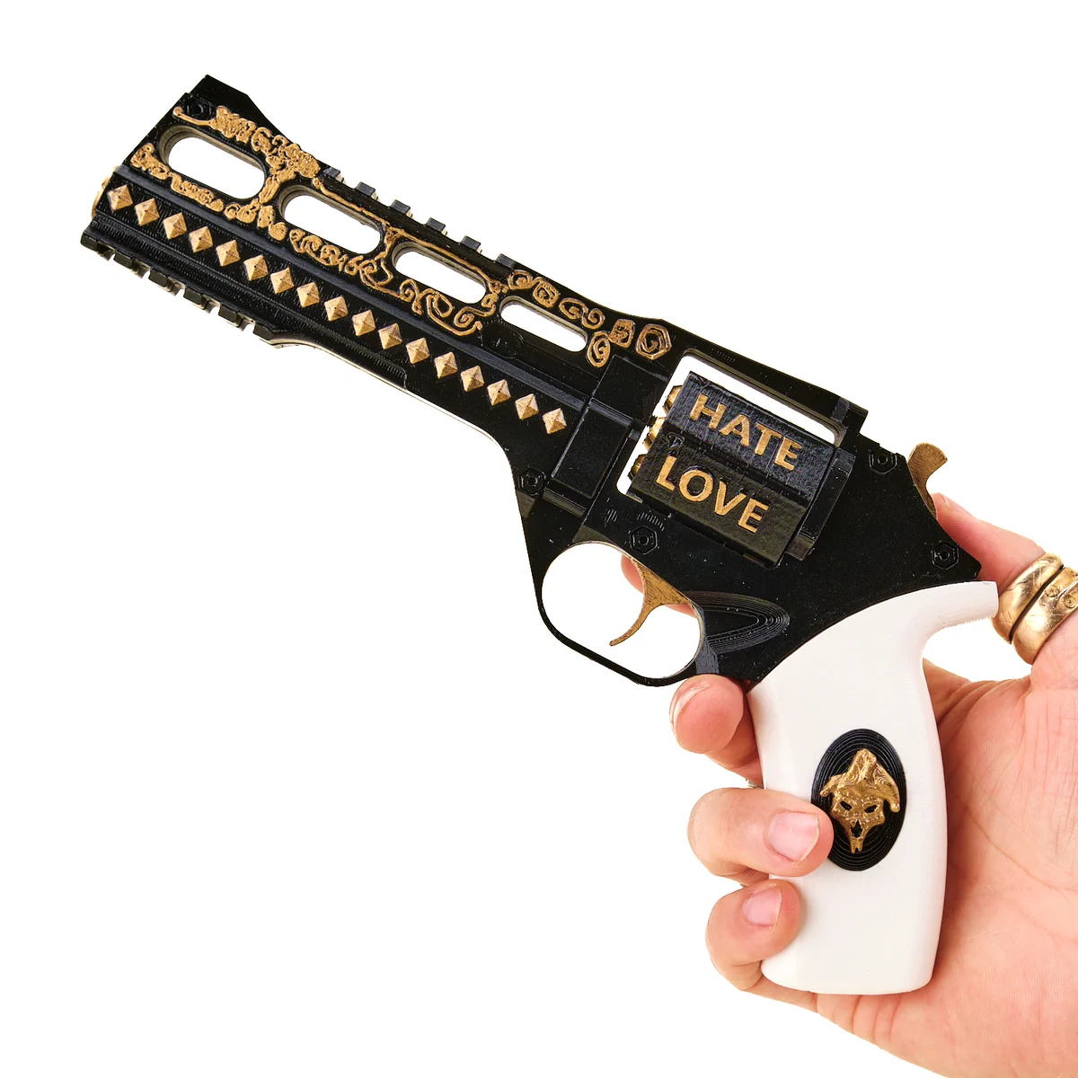 Harley Quinn revolver replica prop from Suacide Squad by Blasters4Masters Harley Quinn Revolver Replica Prop From Suacide Squad By Blasters4Masters