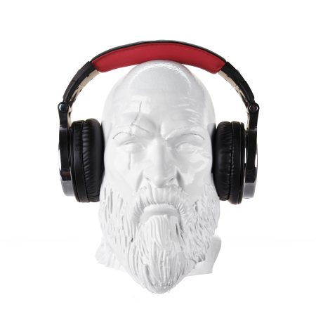 Kratos Head Headphone Stand replica prop from God of War by Blasters4Masters