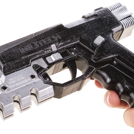 Militech M-10AF Lexington prop replica from Cyberpunk 2077 by Blasters4Masters