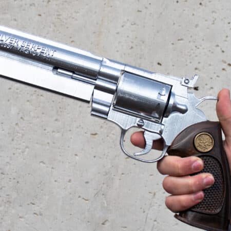 Resident Evil Barrys 44 Magnum Silver Serpent prop replica 2