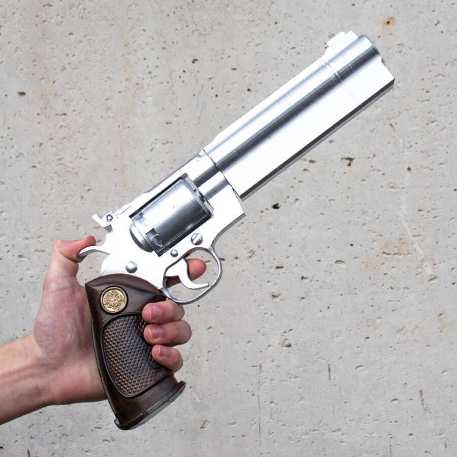 Resident Evil Barrys 44 Magnum Silver Serpent prop replica 6