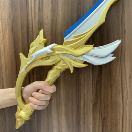 Stunning Aquila Favonia Sword replica inspired by Genshin Impact, made from safe PU rubber