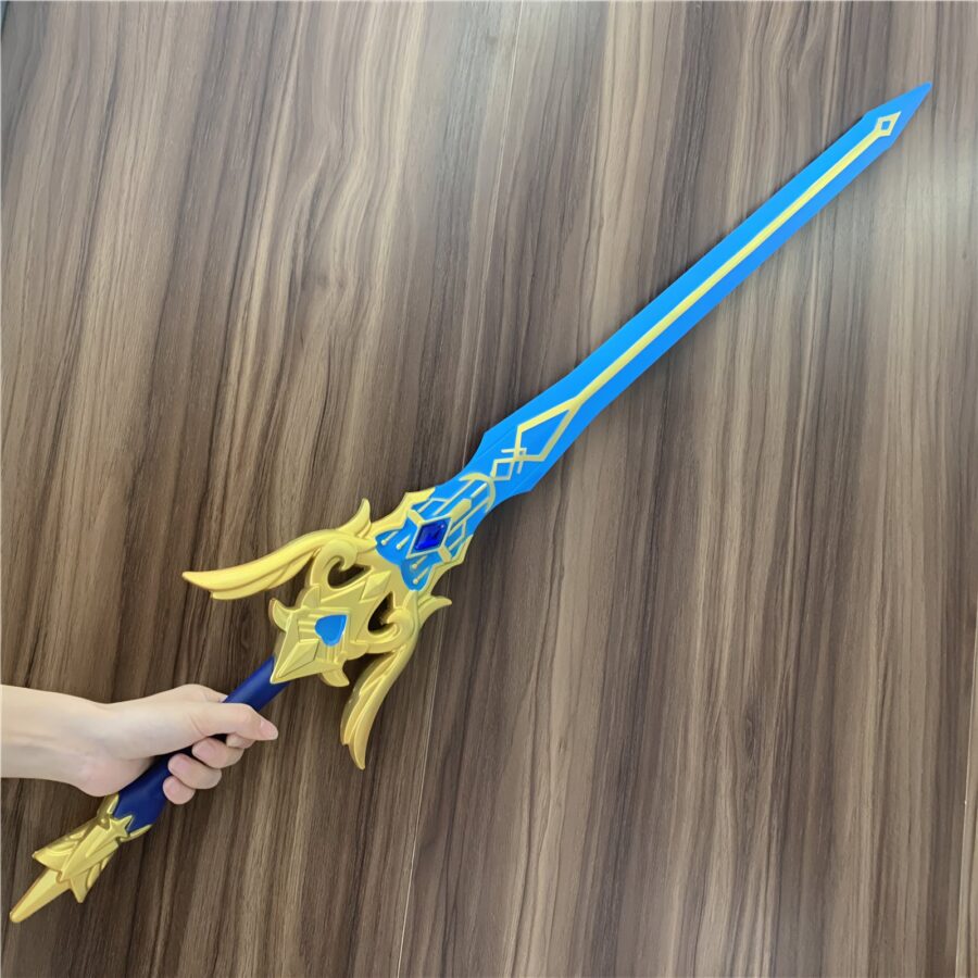 Exquisitely crafted Freedom Sword replica inspired by Genshin Impact, made from safe PU rubber