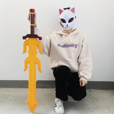 Stunning Great Flameblade replica inspired by The Legend of Zelda, handcrafted from safe PU rubber, ideal for cosplay or gaming memorabilia collectors