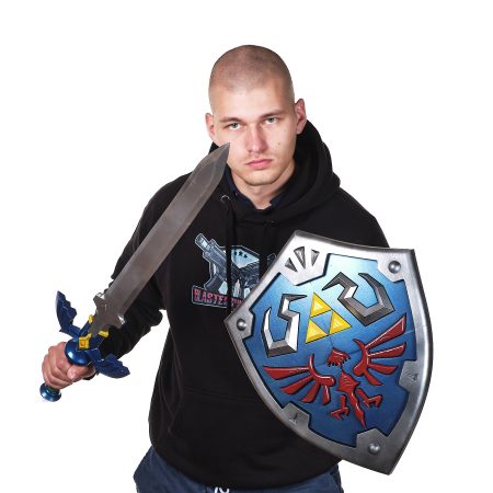 Master Sword and Shield replica prop from The Legend of Zelda by Blasters4Masters
