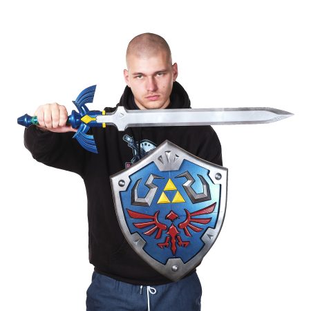 Master Sword and Shield replica prop from The Legend of Zelda by Blasters4Masters