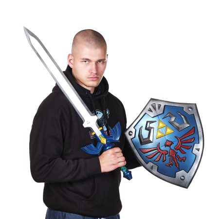 Master Sword and Shield replica prop from The Legend of Zelda by Blasters4Masters