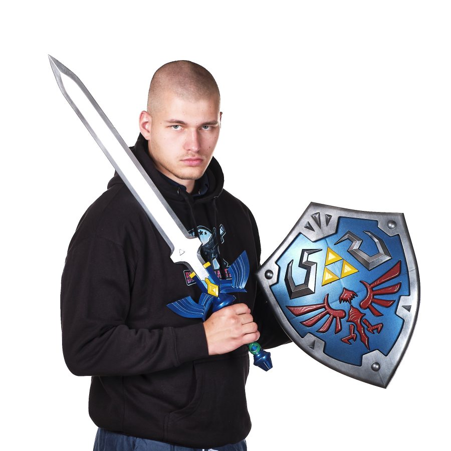 Master Sword and Shield replica prop from The Legend of Zelda by Blasters4Masters
