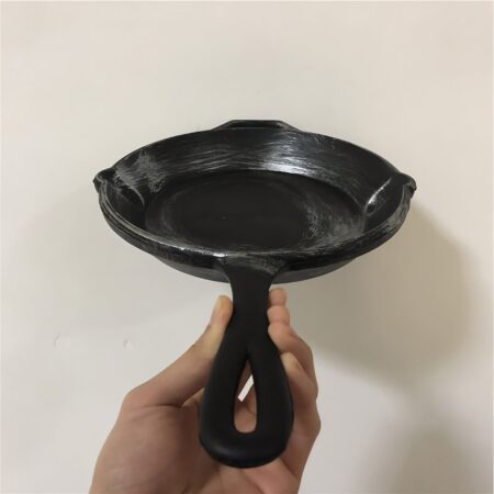 Unique PUBG Pan replica with Silver Plate Skin, made from safe PU rubber, perfect for cosplay and gaming memorabilia collections