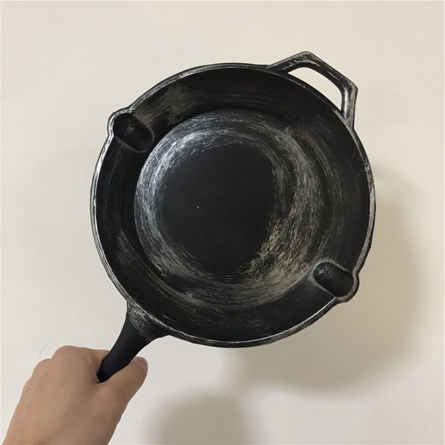 Unique PUBG Pan replica with Silver Plate Skin, made from safe PU rubber, perfect for cosplay and gaming memorabilia collections