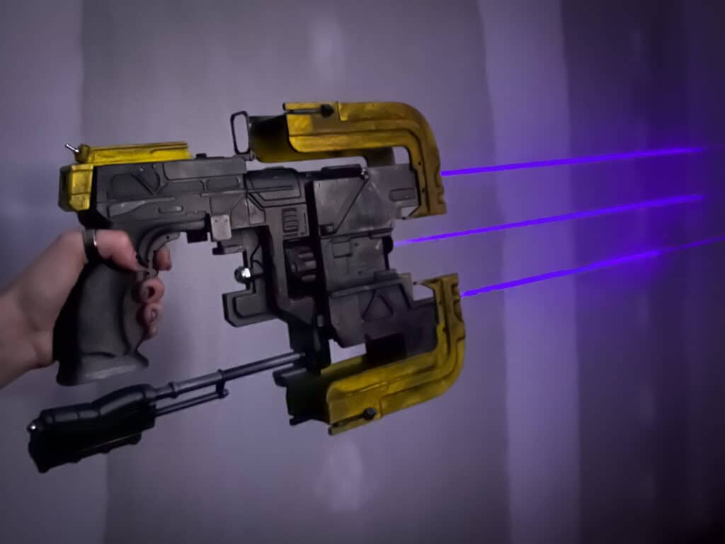 Detailed Plasma Cutter Replica with Real Lasers Inspired by Dead Space