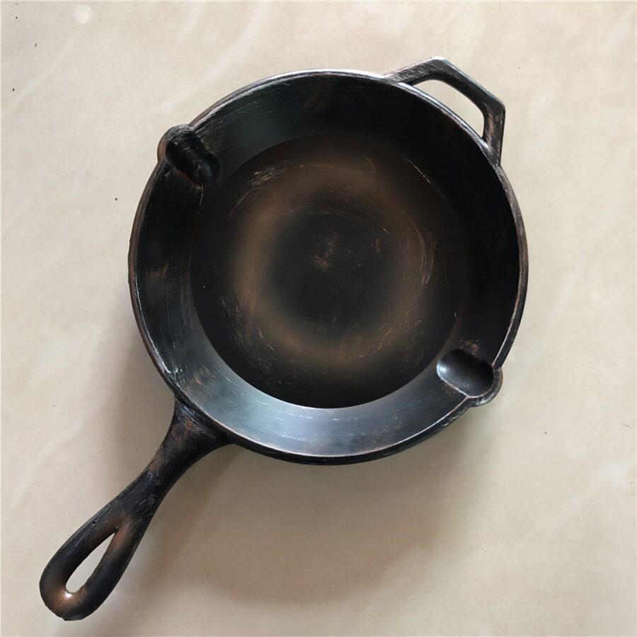 Realistic PUBG Pan replica made from safe PU rubber, perfect for cosplay and gaming memorabilia collections