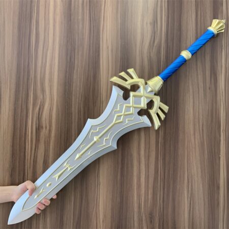 Elegant Royal Broadsword replica inspired by The Legend of Zelda, handcrafted from safe PU rubber, perfect for cosplay or gaming memorabilia collectors