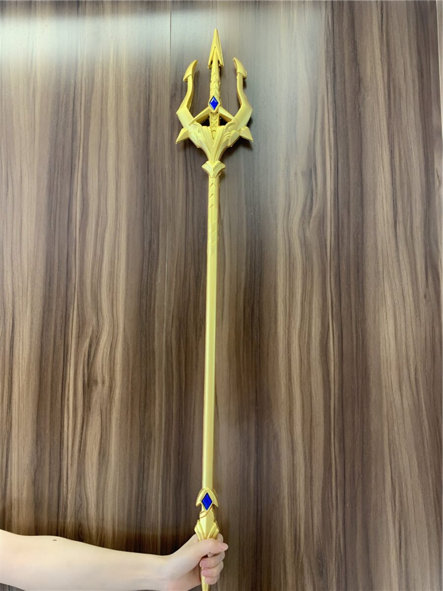 Handcrafted Sea God Trident Prop Inspired by Soul Land Douluo Dalu - Available with or without Gem