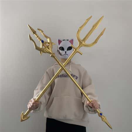 Handcrafted Sea God Trident Prop Inspired by Soul Land Douluo Dalu - Available with or without Gem
