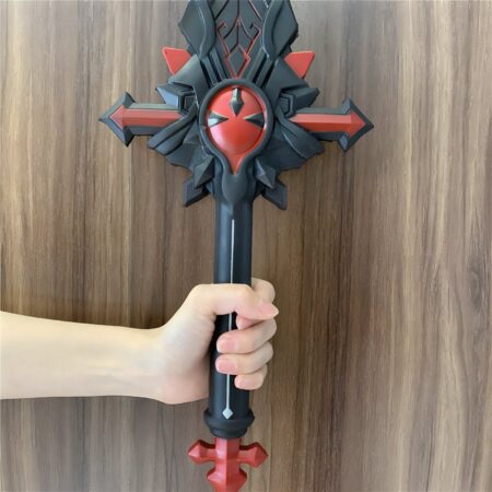 Beautifully detailed Wolf's Gravestone Sword replica inspired by Genshin Impact, made from safe PU rubber