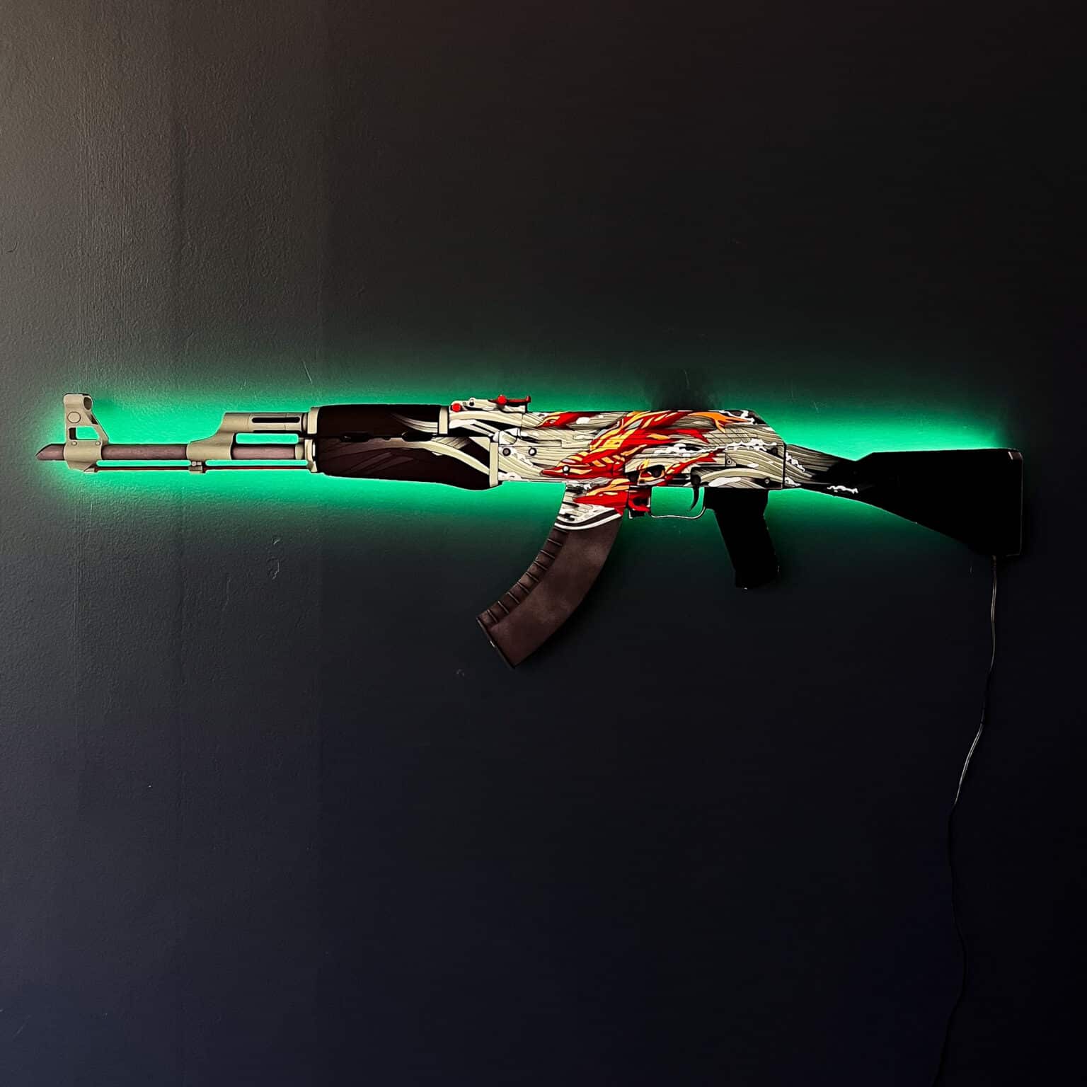 AK 47 Aquamarine Revenge RGB Wall Art - CS GO - Blasters4Masters
