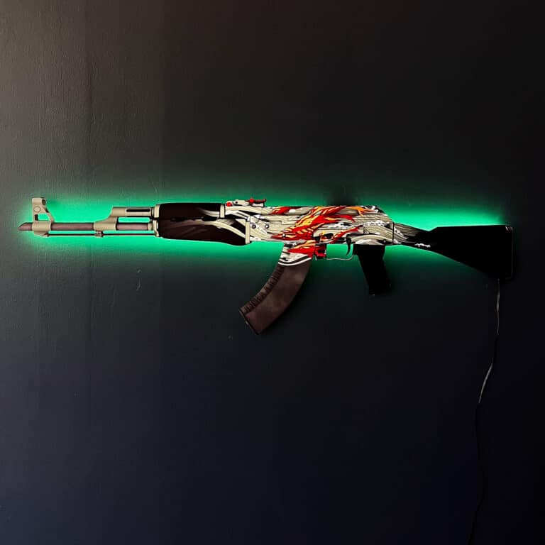 AK 47 Aquamarine Revenge RGB Wall Art - CS GO - Blasters4Masters