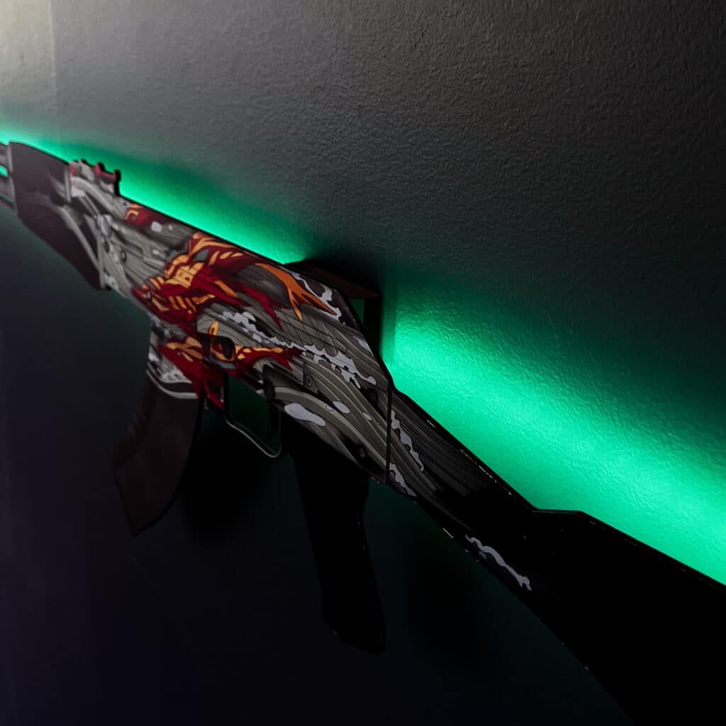 AK 47 Aquamarine Revenge RGB Wall Art - CS GO - Blasters4Masters