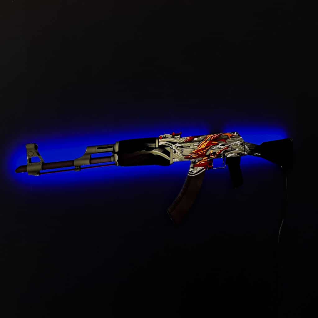 AK 47 Aquamarine Revenge RGB Wall Art - CS GO - Blasters4Masters