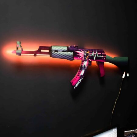 ak 47 neon rider rgb wall art cs go 1