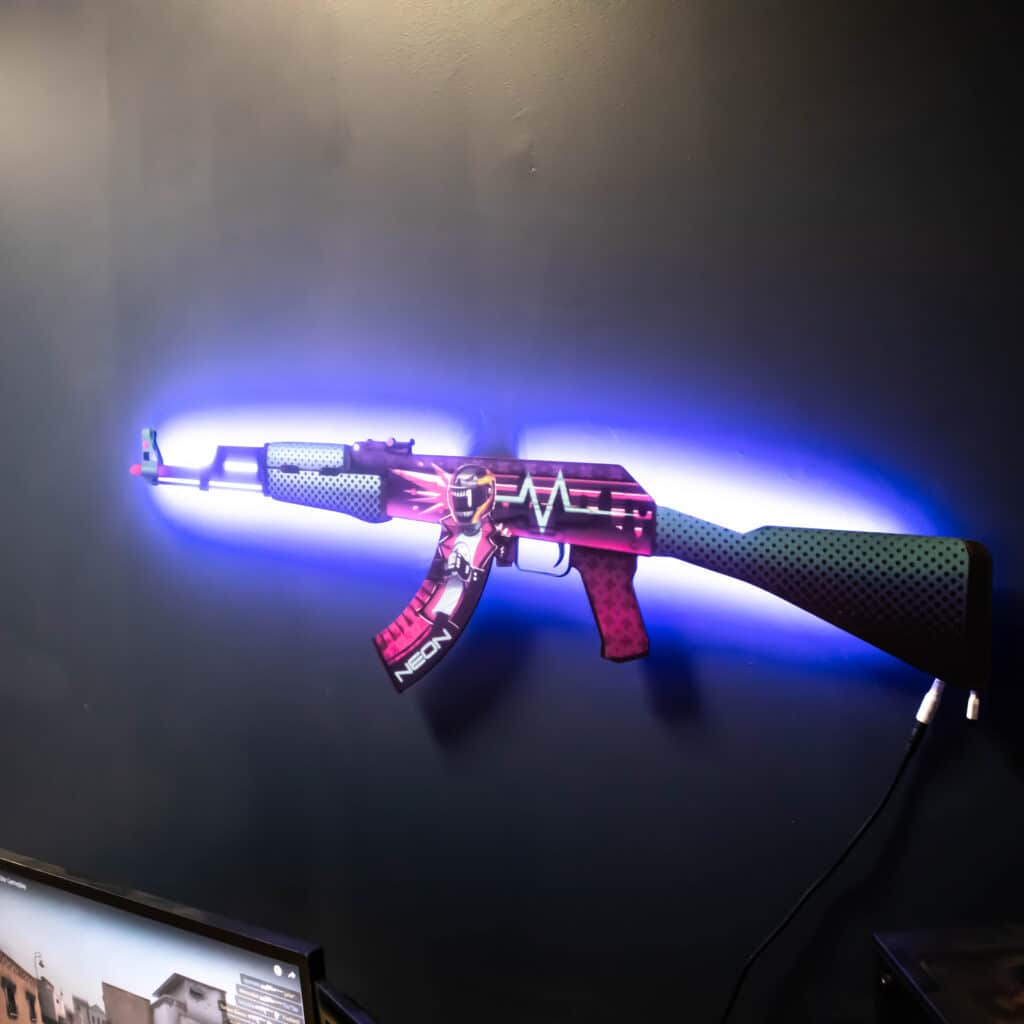 AK 47 Neon Rider RGB Wall Art - CS GO - Blasters4Masters