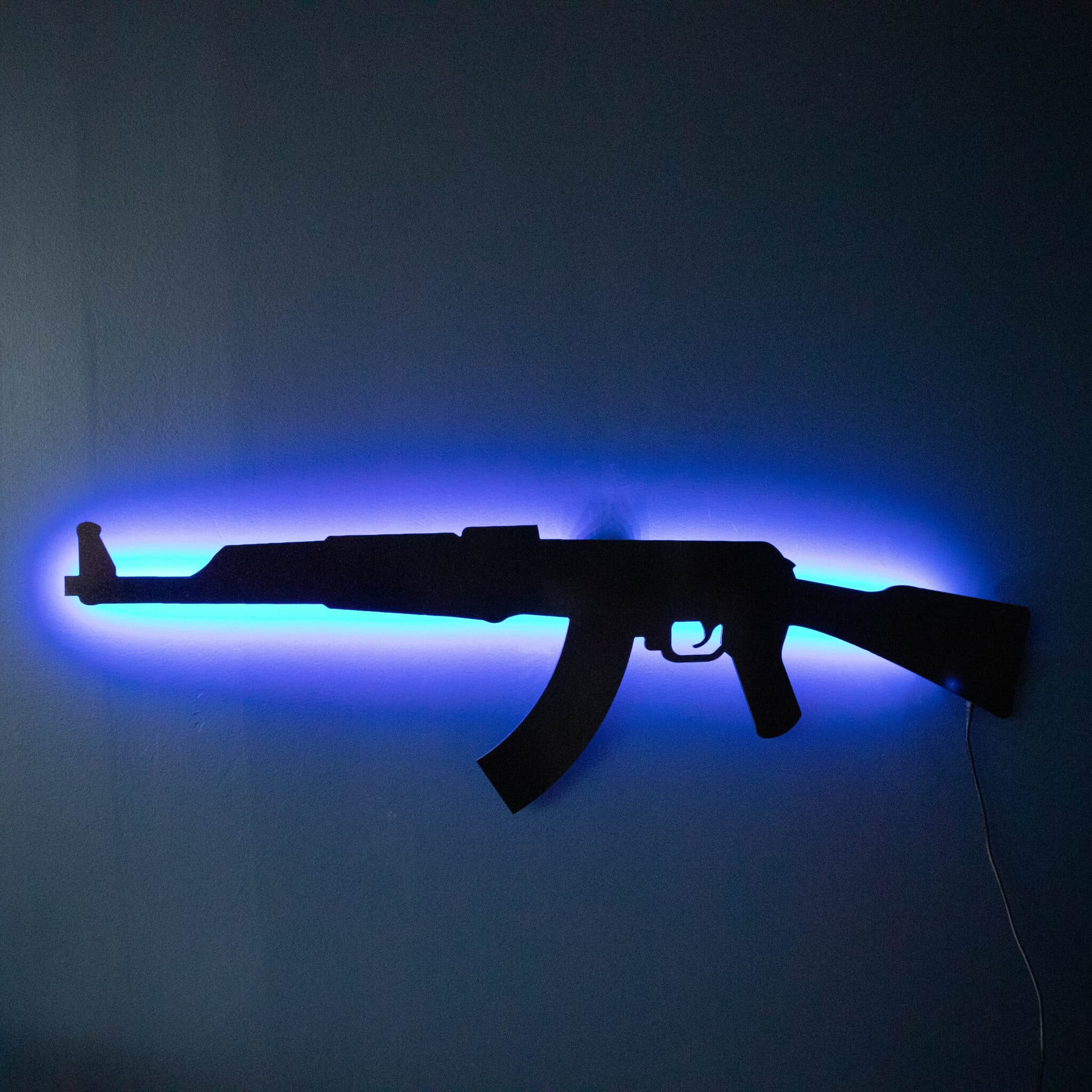 Black AK 47 RGB Wall Art - Blasters4Masters