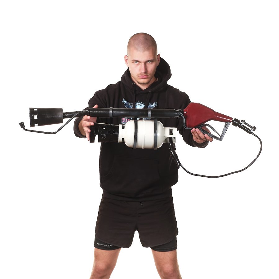Flame Thrower prop replica from Team Fortress 2 by Blasters4Masters