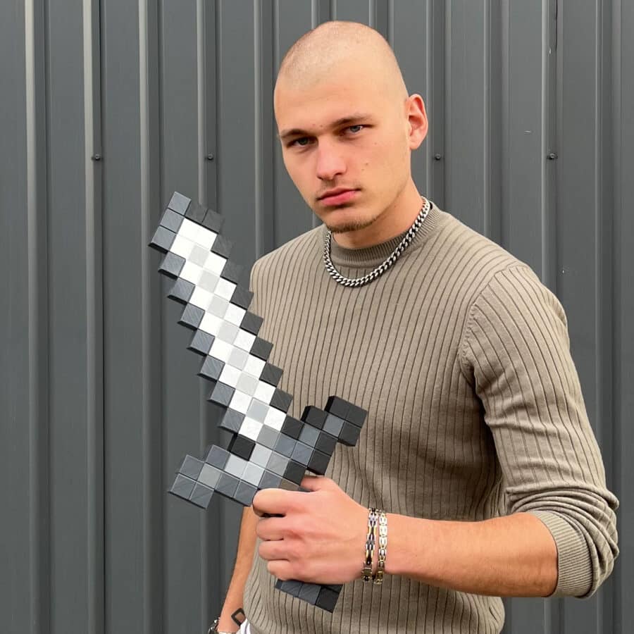 Minecraft Iron sword prop replica by blasters4masters (1)