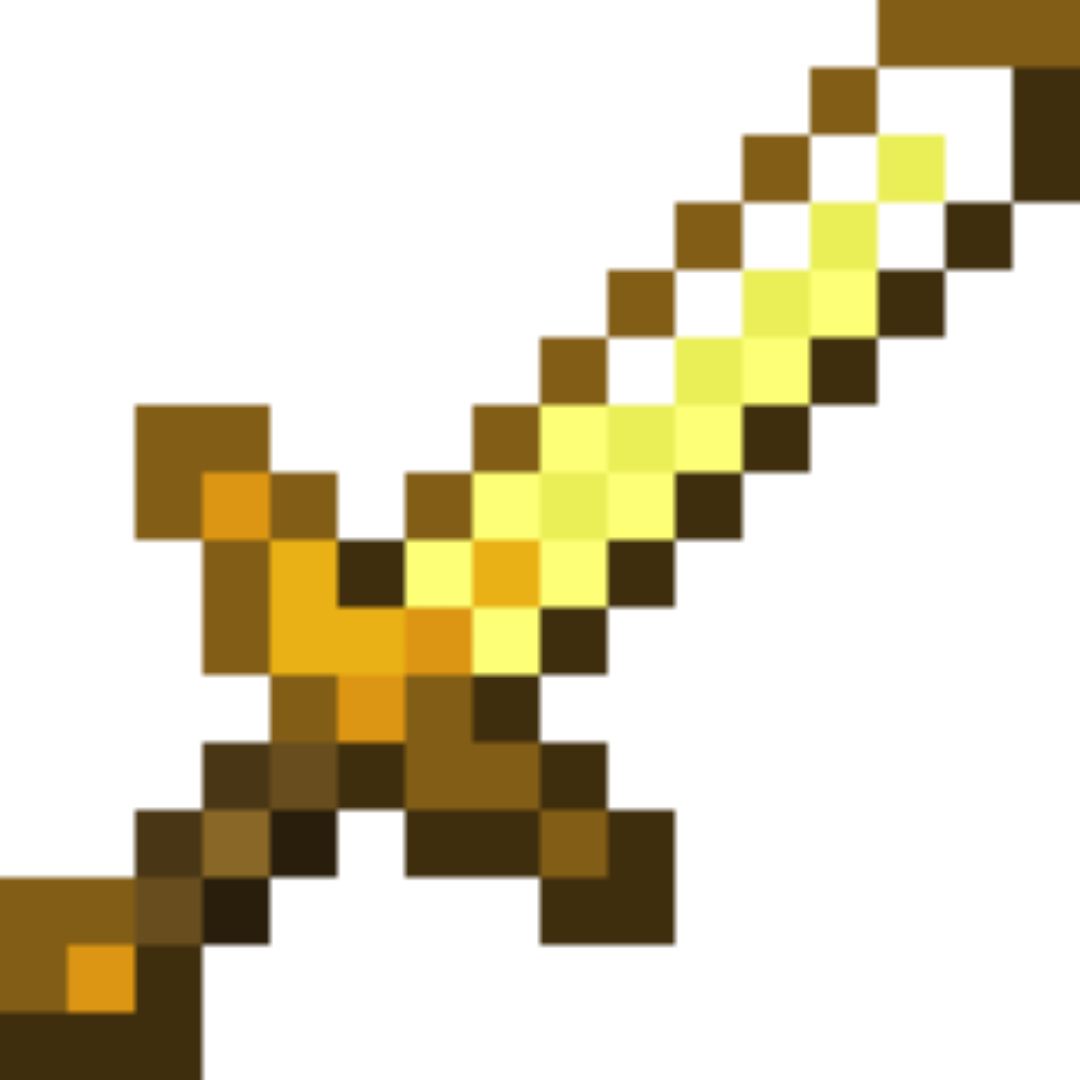Golden Sword prop replica Minecraft