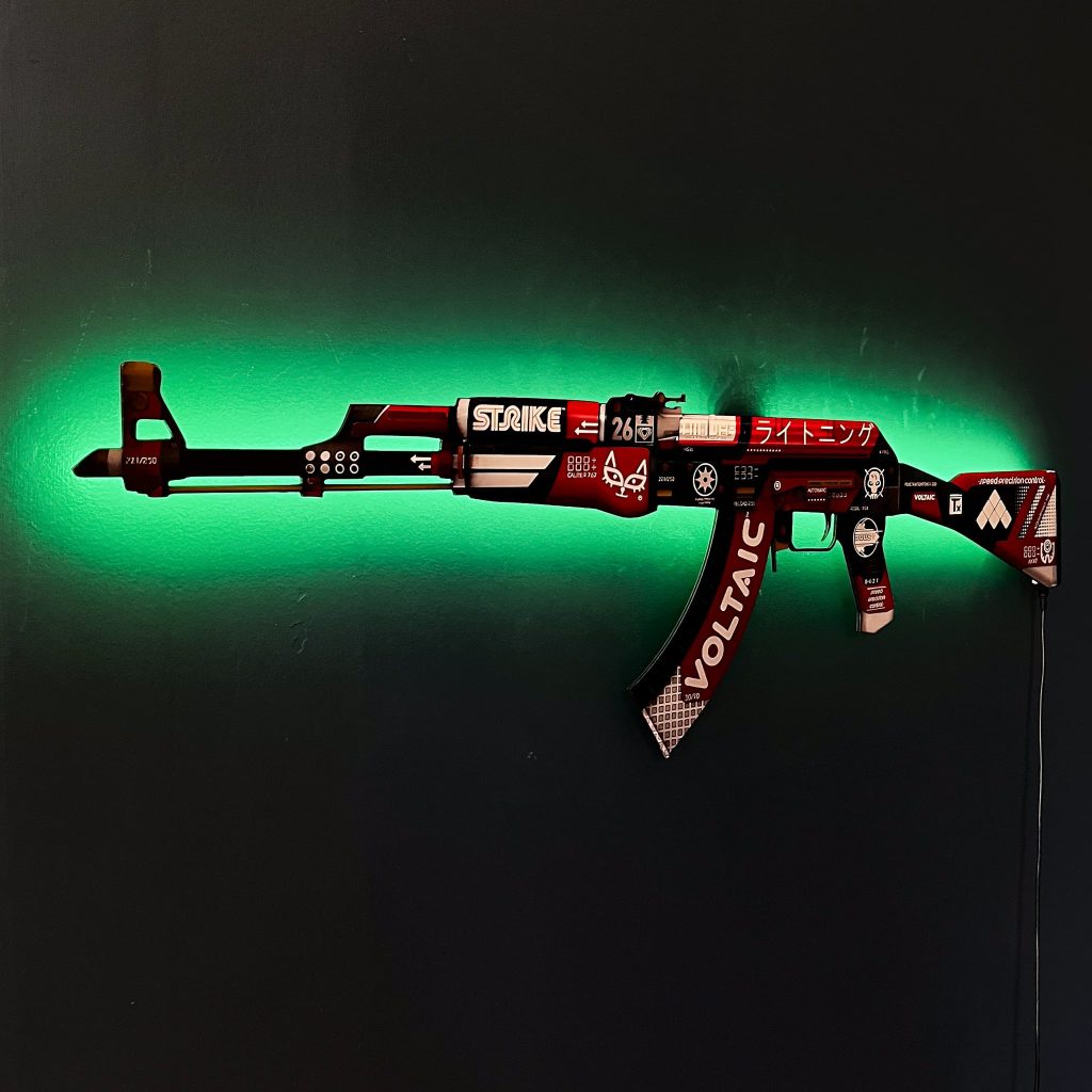 AK 47 Bloodsport RGB Wall Art – CS GO - Blasters4Masters