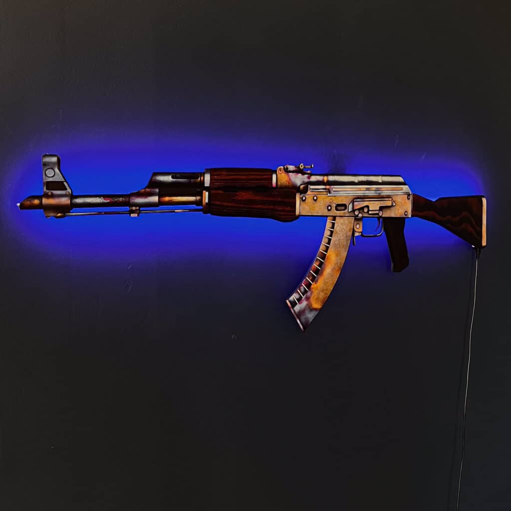 AK 47 Case Hardened RGB Wall Art – CS GO - Blasters4Masters