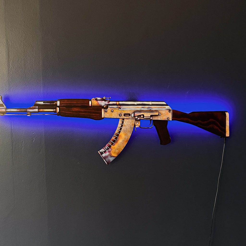 AK 47 Case Hardened RGB Wall Art – CS GO - Blasters4Masters