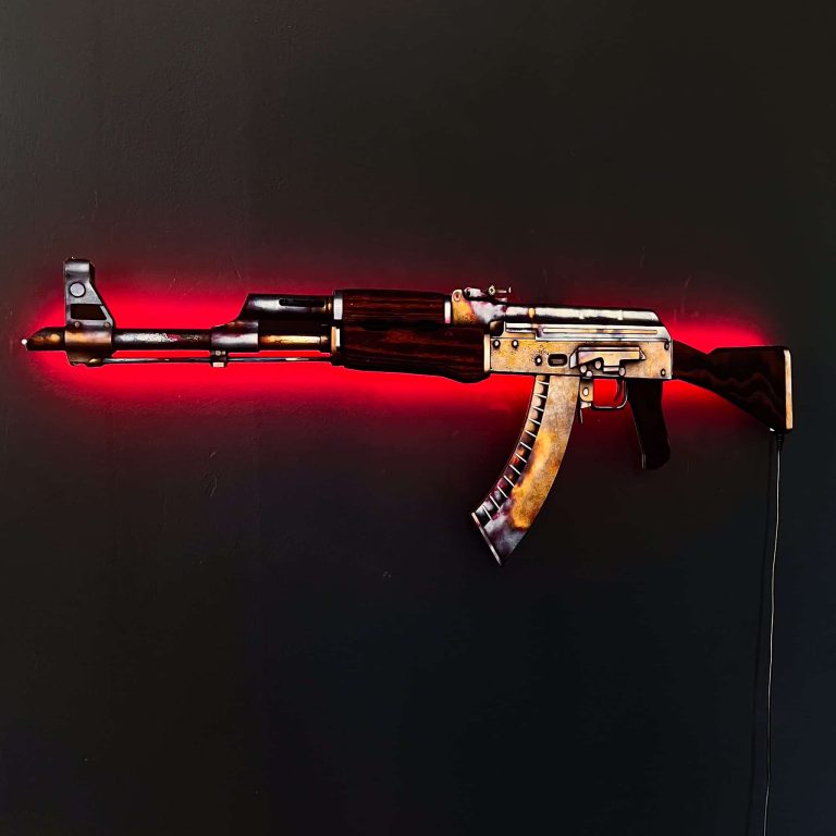 AK 47 Case Hardened RGB Wall Art – CS GO - Blasters4Masters