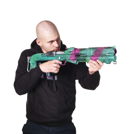 Guts Rebecca`s Shotgun prop replica from Cyberpunk 2077 by Blasters4Masters
