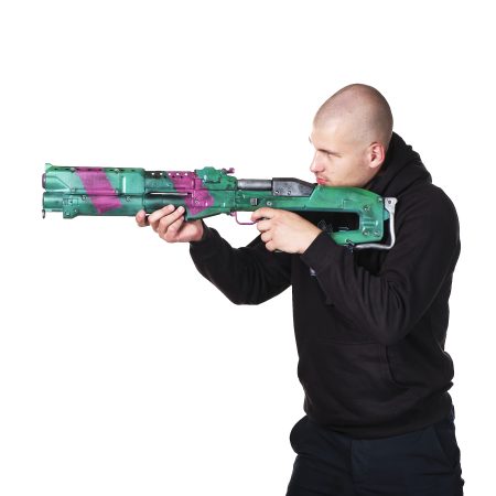 Guts Rebecca`s Shotgun prop replica from Cyberpunk 2077 by Blasters4Masters