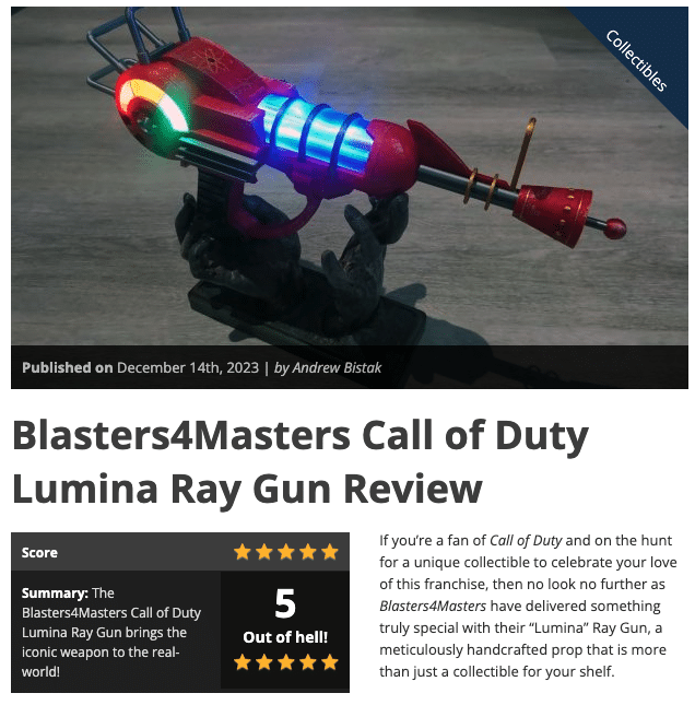 Blasters4Masters Review Ray gun by impulsegamer