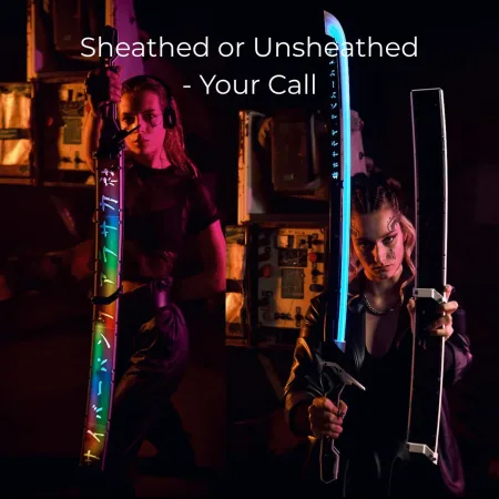 Arasaka Thermal RGB Katana LED Cyberpunk 2077 prop replica sword blasters4masters