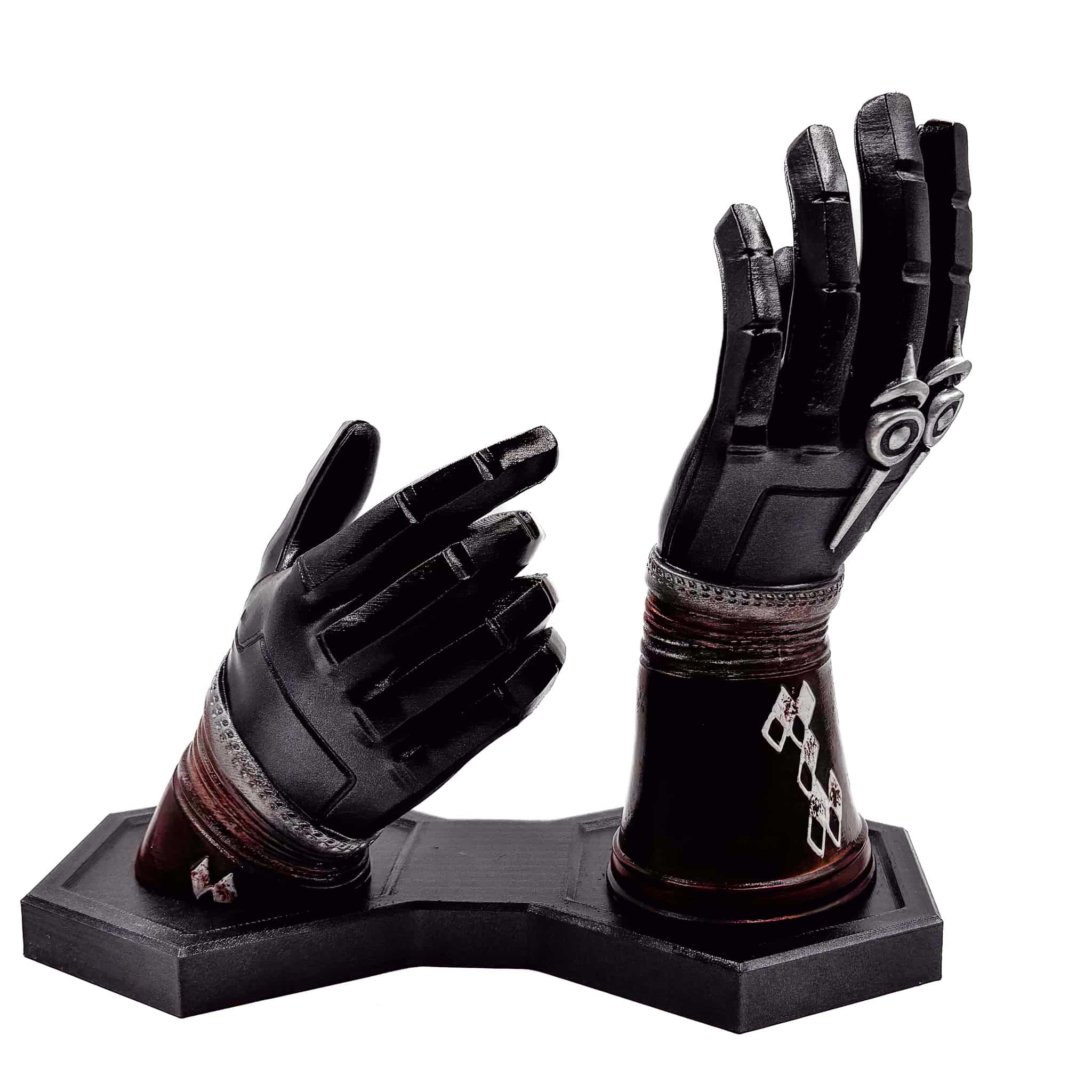 cayde 6 hands gloves stand with ace of spades replica gun by blasters4masters