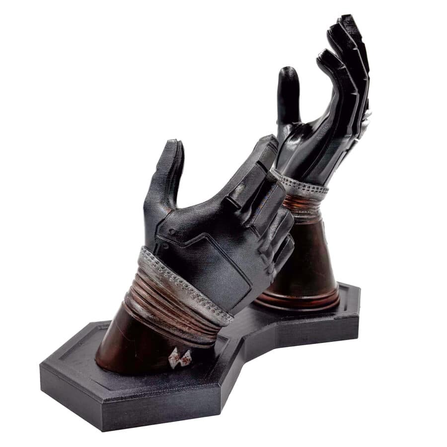 cayde 6 hands gloves stand with ace of spades replica gun by blasters4masters