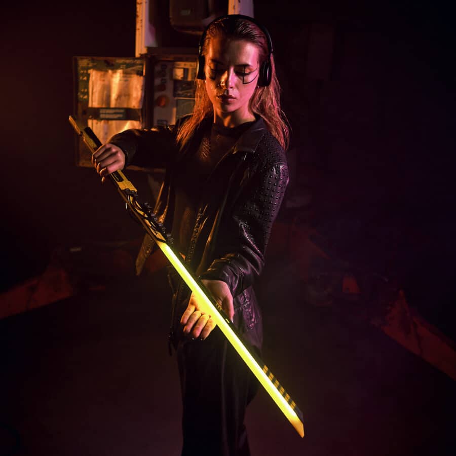 Kosei LED Katana prop replica cyberpunk cosplay by Blasters4Masters