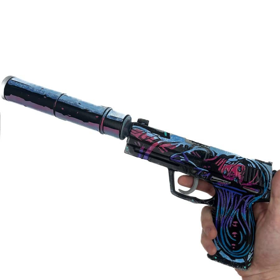 USP-S Neon Noir prop replica from CS-GO by Blasters4Masters