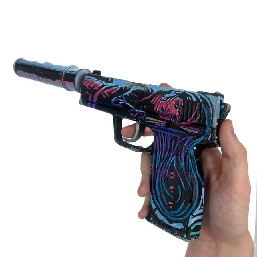 USP-S Neon Noir prop replica from CS-GO by Blasters4Masters