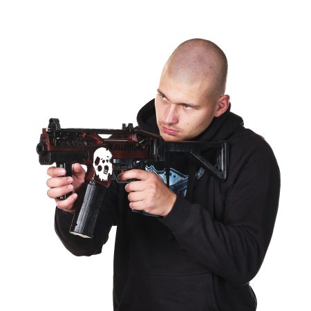 M221 Saratoga replica prop from Cyberpunk 2077 by Blasters4Masters